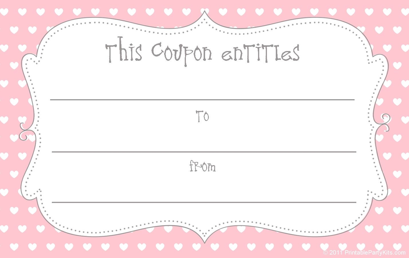 12 Sets Of Free Printable Love Coupons And Templates