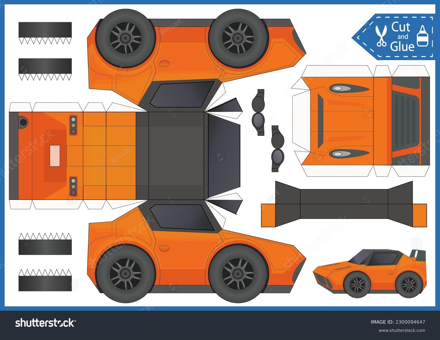 14 Thousand Paper Car Template Royalty Free Images Stock Photos Pictures Shutterstock
