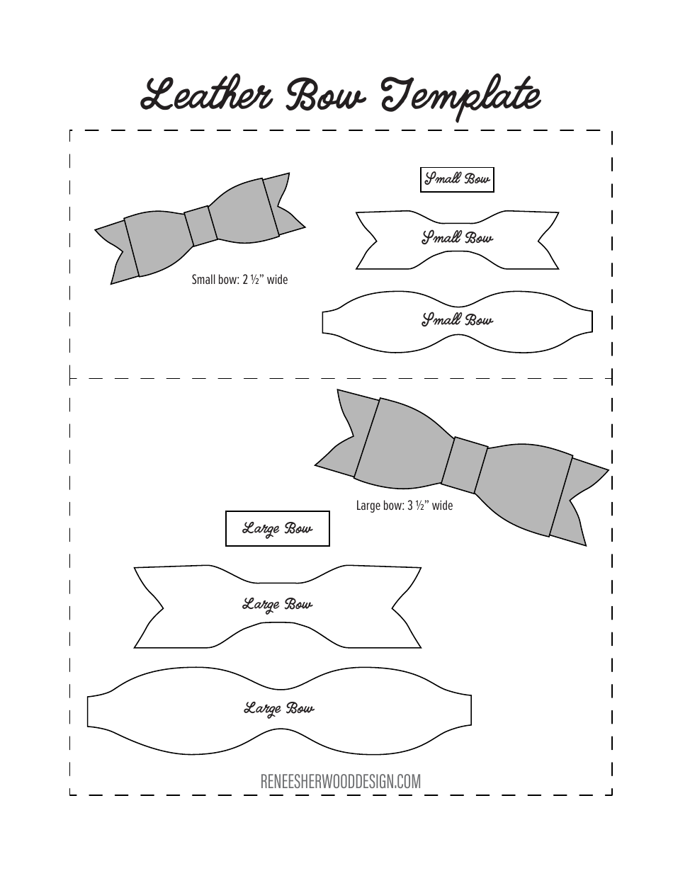 2 5 3 5 Inch Bow Templates Download Printable PDF Templateroller