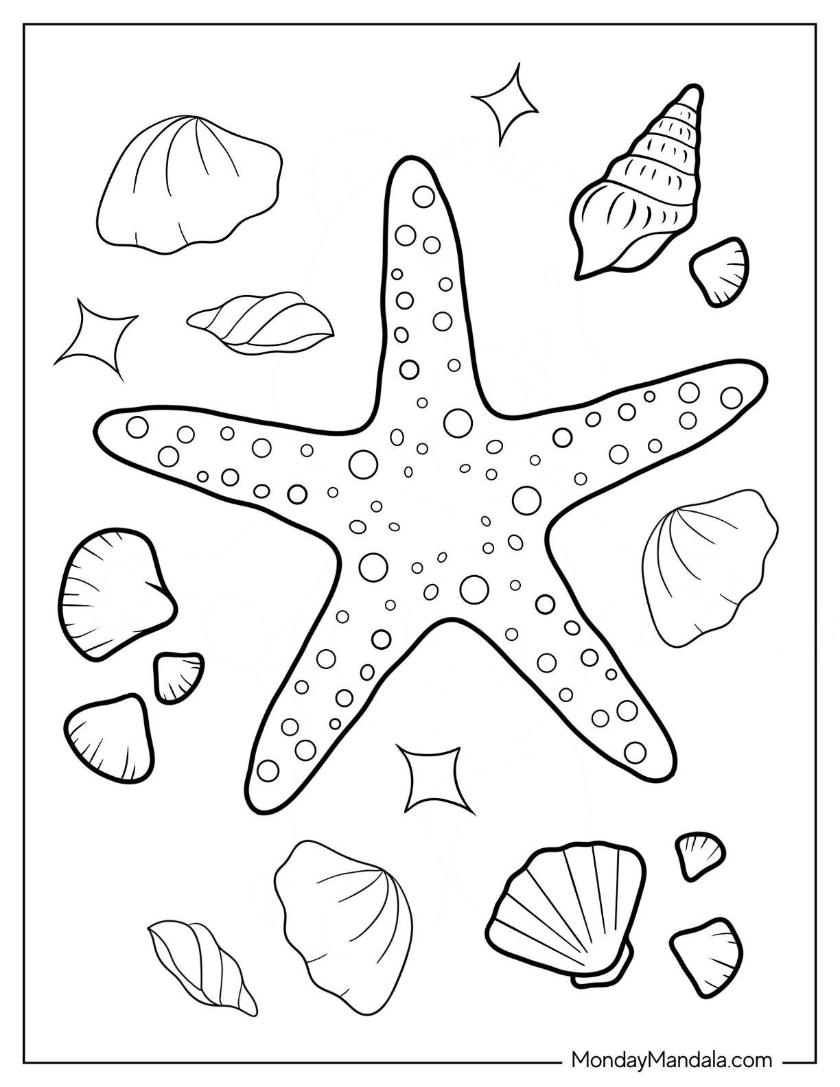 Free Printable Starfish Template