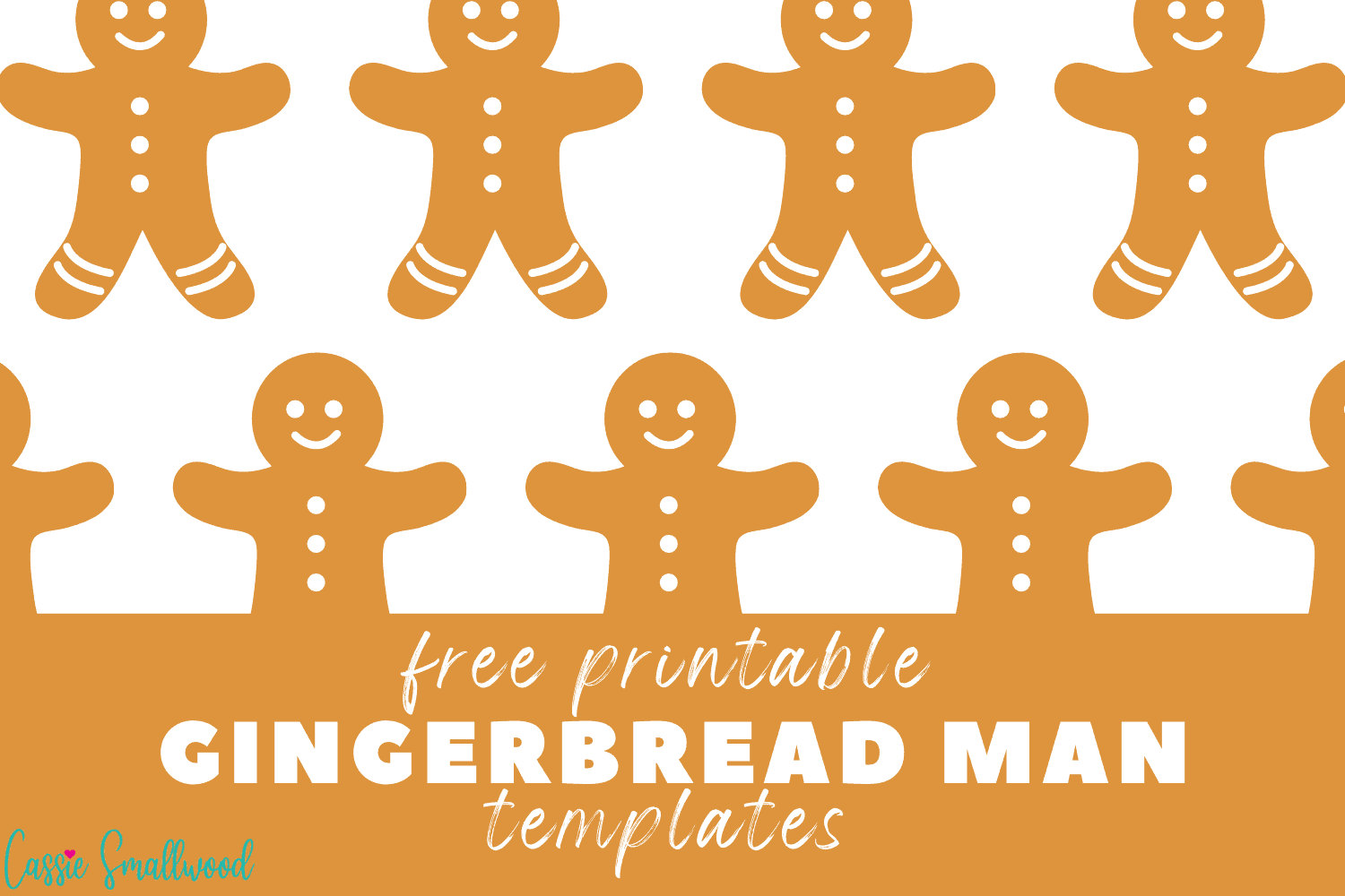 Full Page Printable Gingerbread Man Template