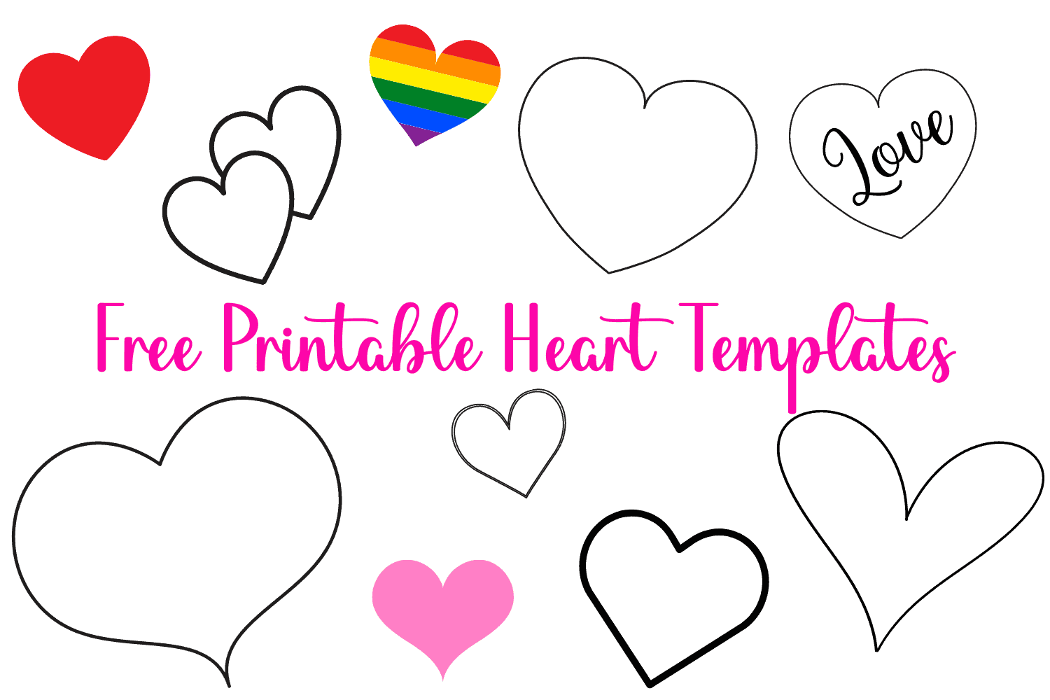 25 FREE Printable Heart Templates Small To Large Sizes Cassie Smallwood