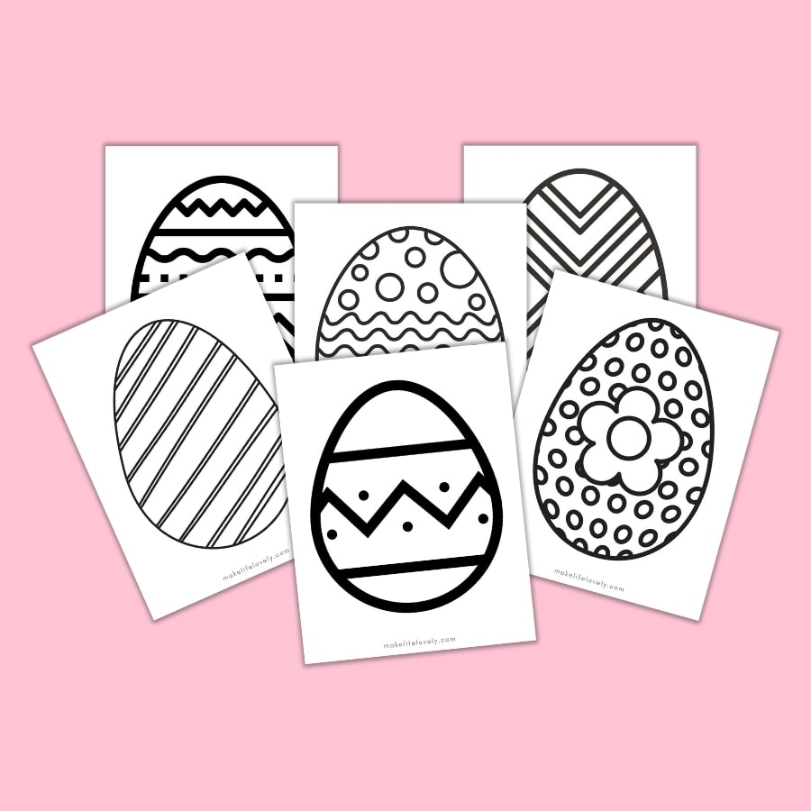Large Egg Template Printable