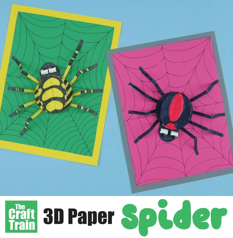 3D Paper Spider Craft The Craft Train