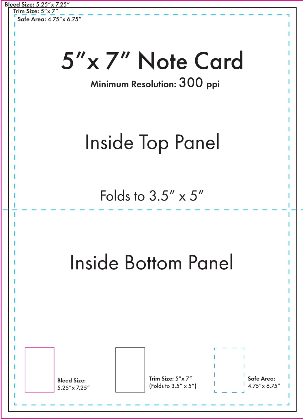 5 X 7 Note Card Template U S Press