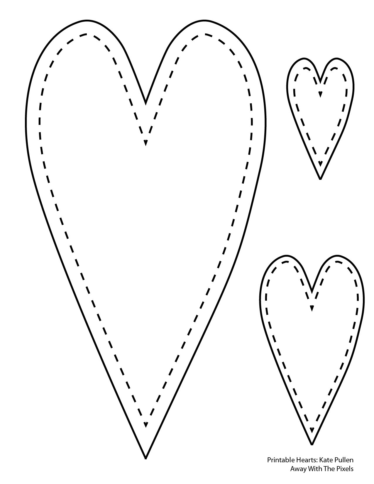 Printable 6 Inch Heart Template