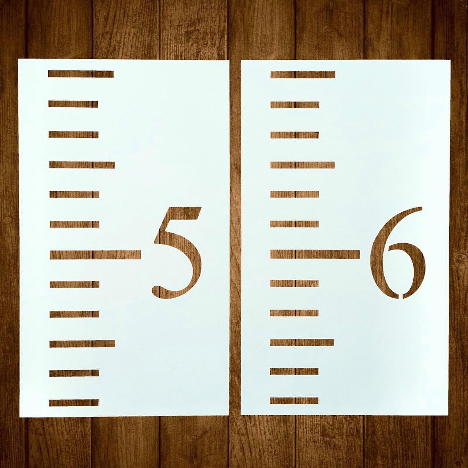 6Pcs Growth Chart Ruler Stencil DIY Rural Home Wall Decor Reusable Template Fruugo UK