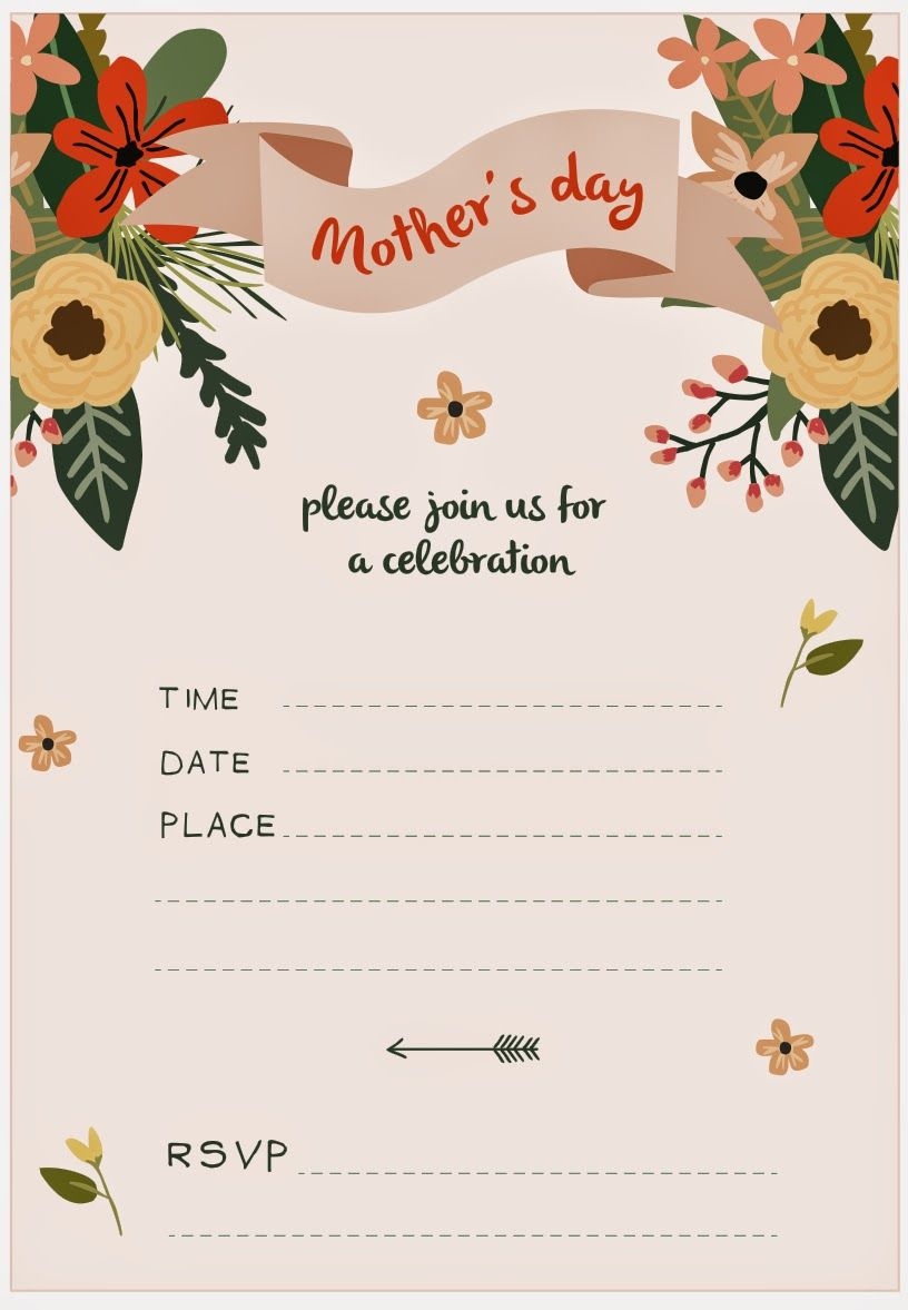 8 Mothers Day Invitations Ideas Invitations Invitation Template Free Invitation Templates