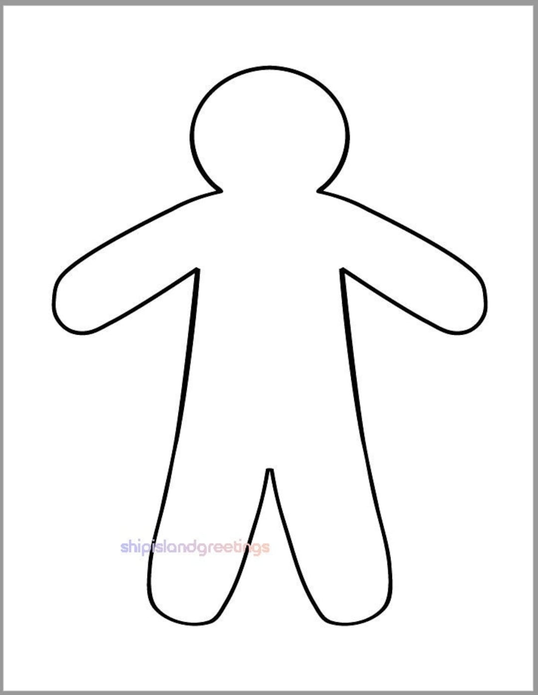 9 Inch Gingerbread Man Template printable Gingerbread Man christmas Crafts holiday Templates preschool Crafts coloring Page holiday Party Etsy Australia