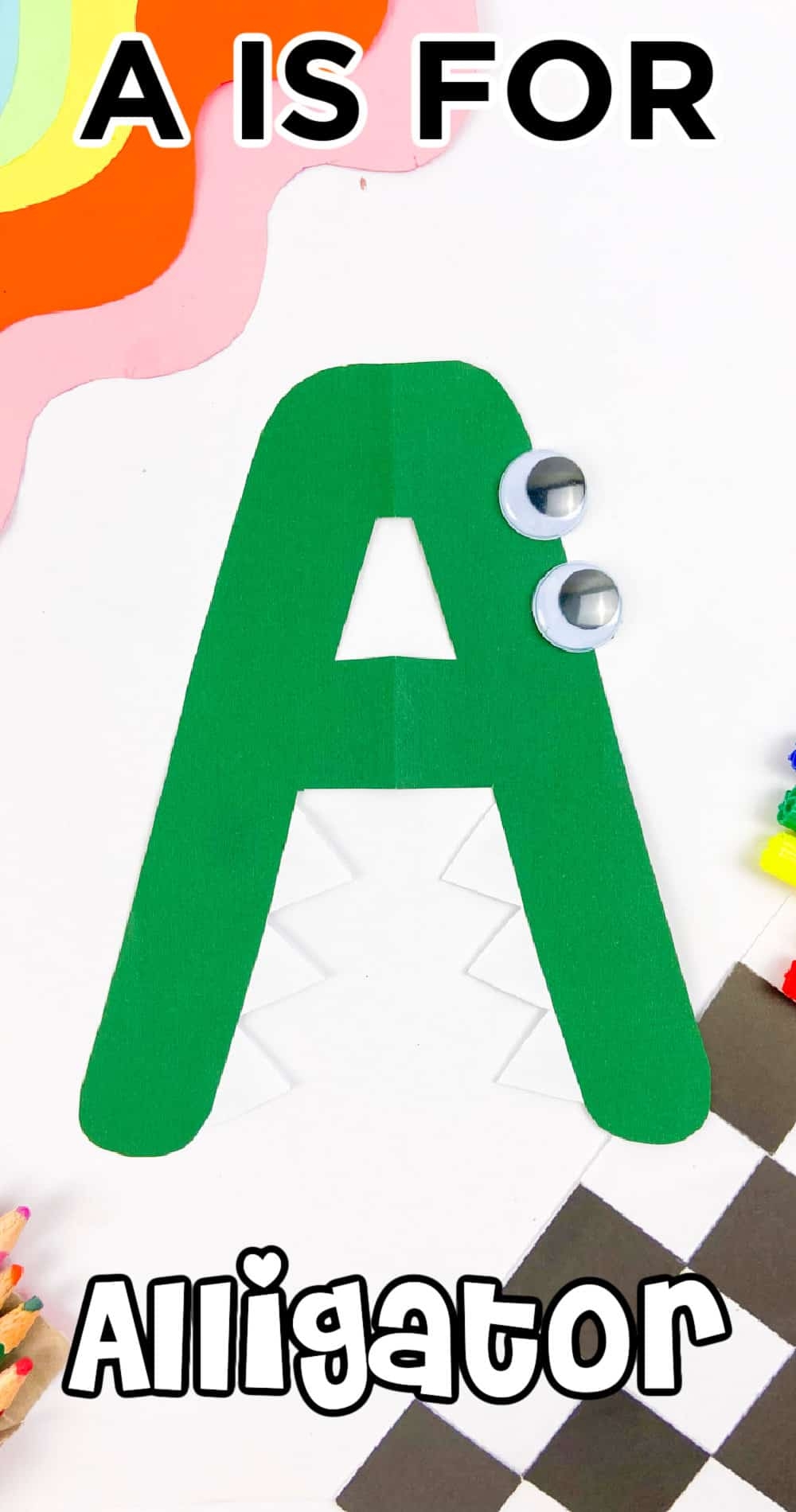 A For Alligator Made With HAPPY