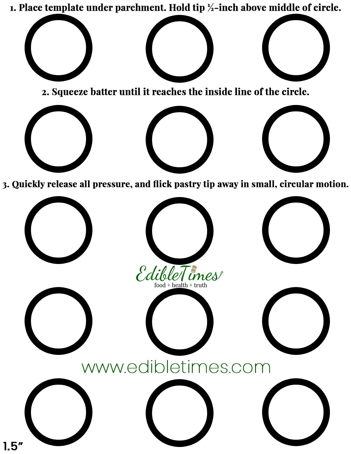 A One Stop Free Shop For Macaron Templates Edible Times