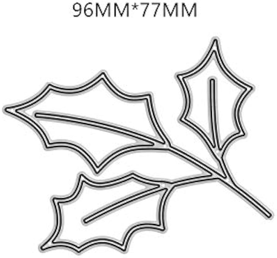Amazon Christmas Holly Leaf Plant Metal Paper Cutting Dies Stencils For DIY Scrapbooking Photo Album Decorative Embossing DIY Paper Cards N1020 Arts Crafts Sewing