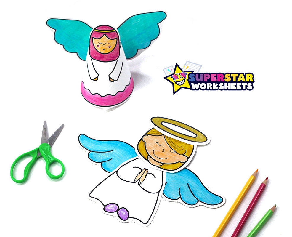 Angel Template Superstar Worksheets