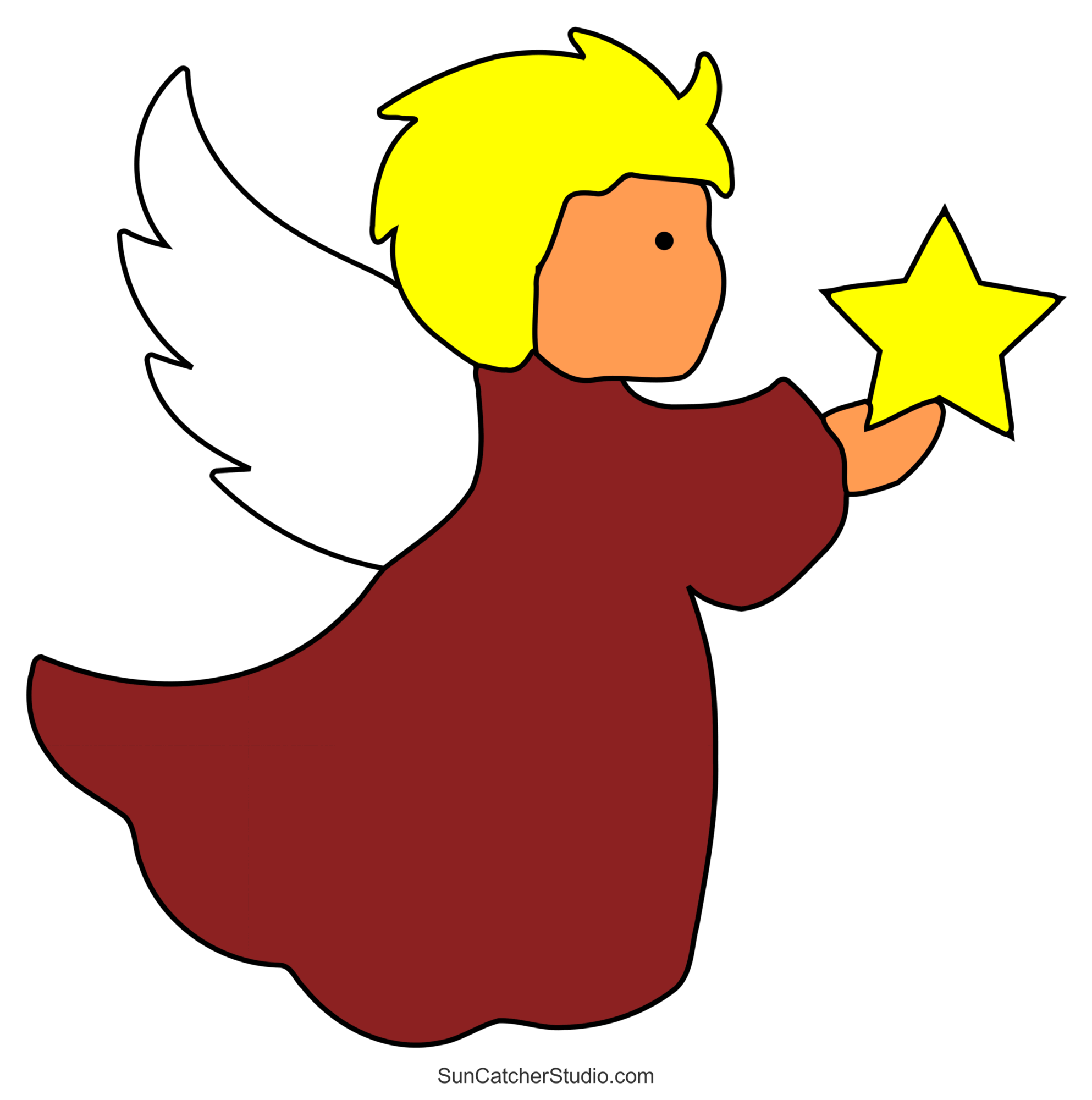 Cut Out Angel Template Printable Free