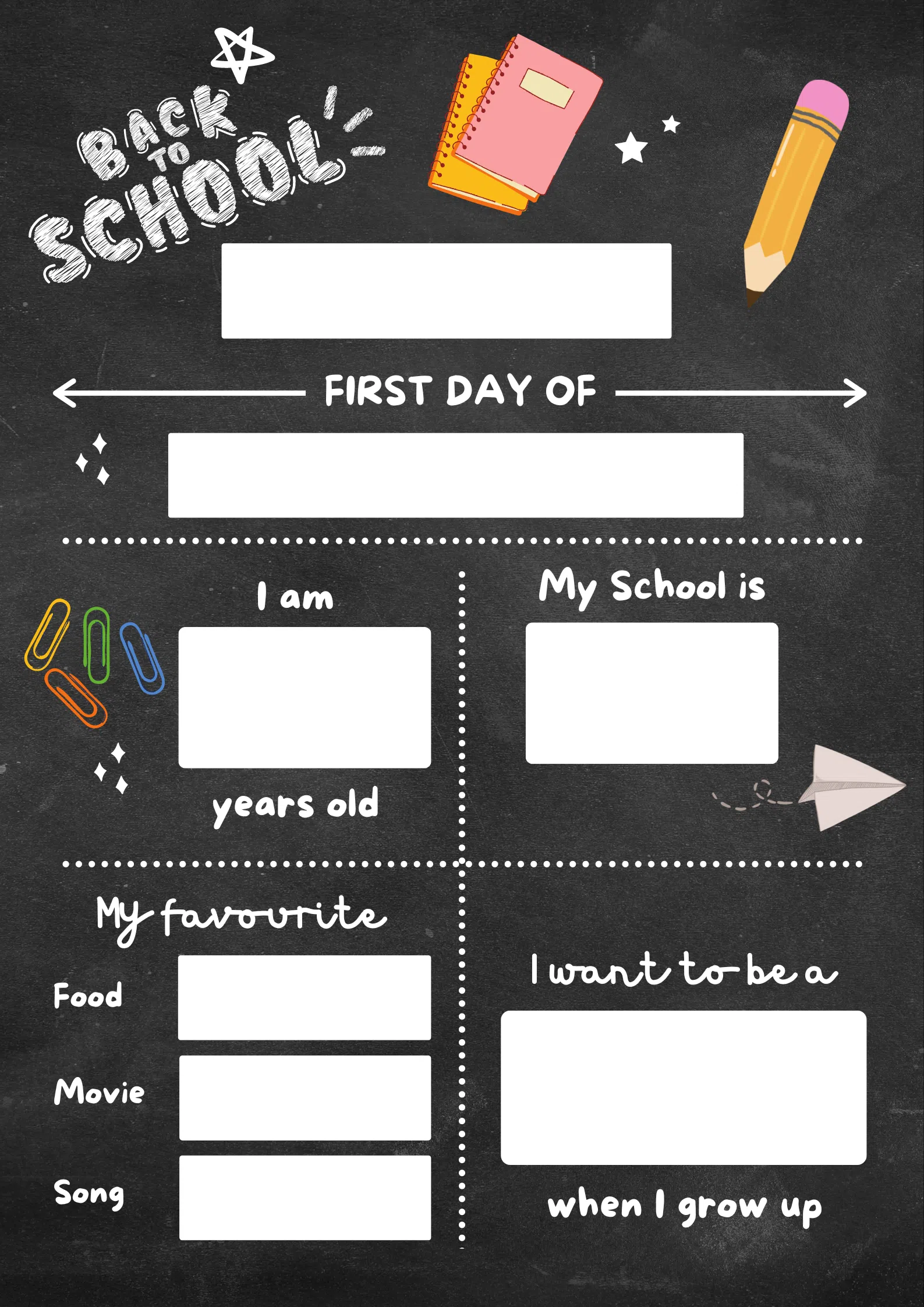 Back To School First Day Printable Country 100 7