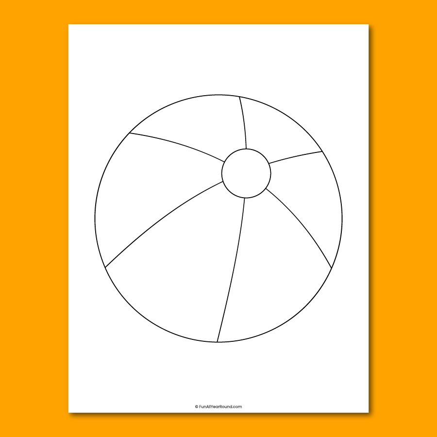 Free Printable Beach Ball Templates