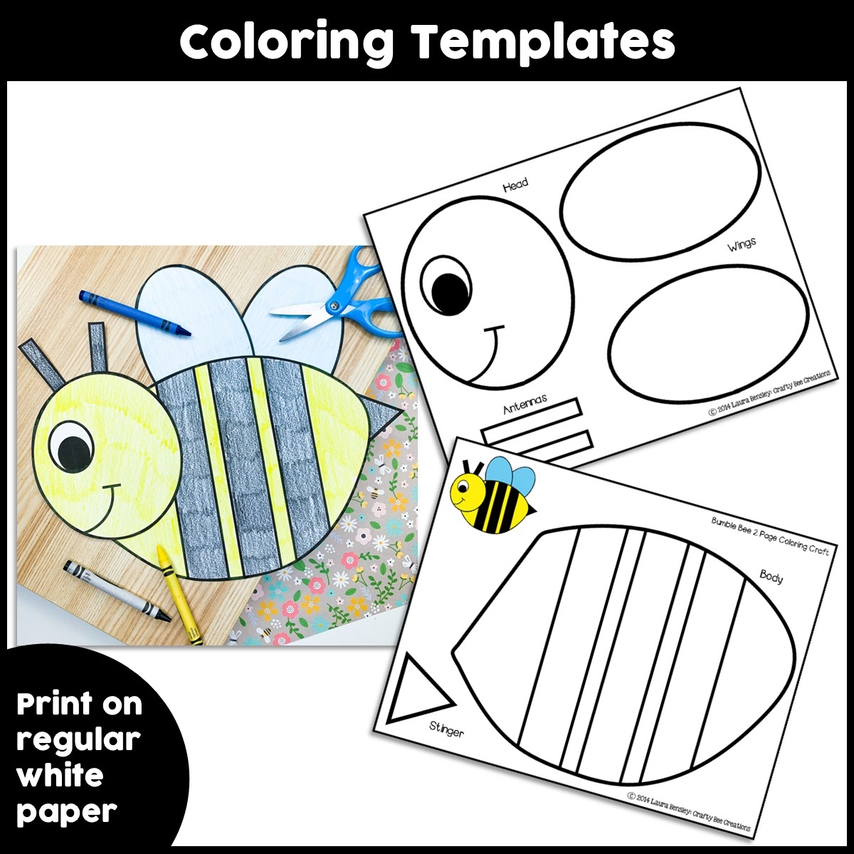 Cut Out Bumble Bee Template Printable