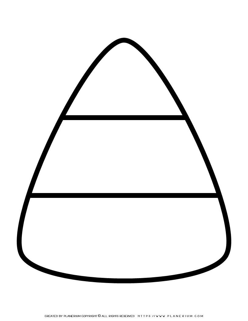Big Candy Corn Template Printable For Coloring Crafts