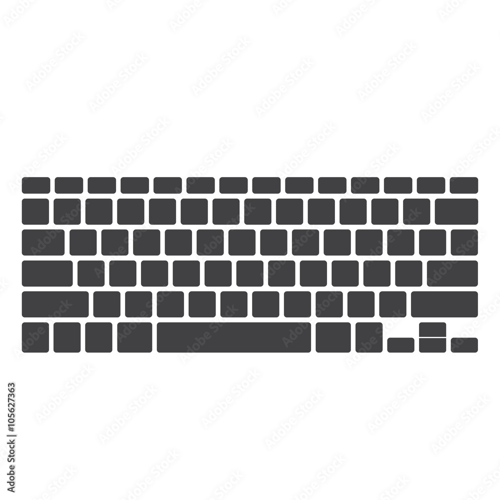 Blank Black Computer Keyboard Button Layout Template With Letters Vector Illustration Eps 10 Stock Vector Adobe Stock