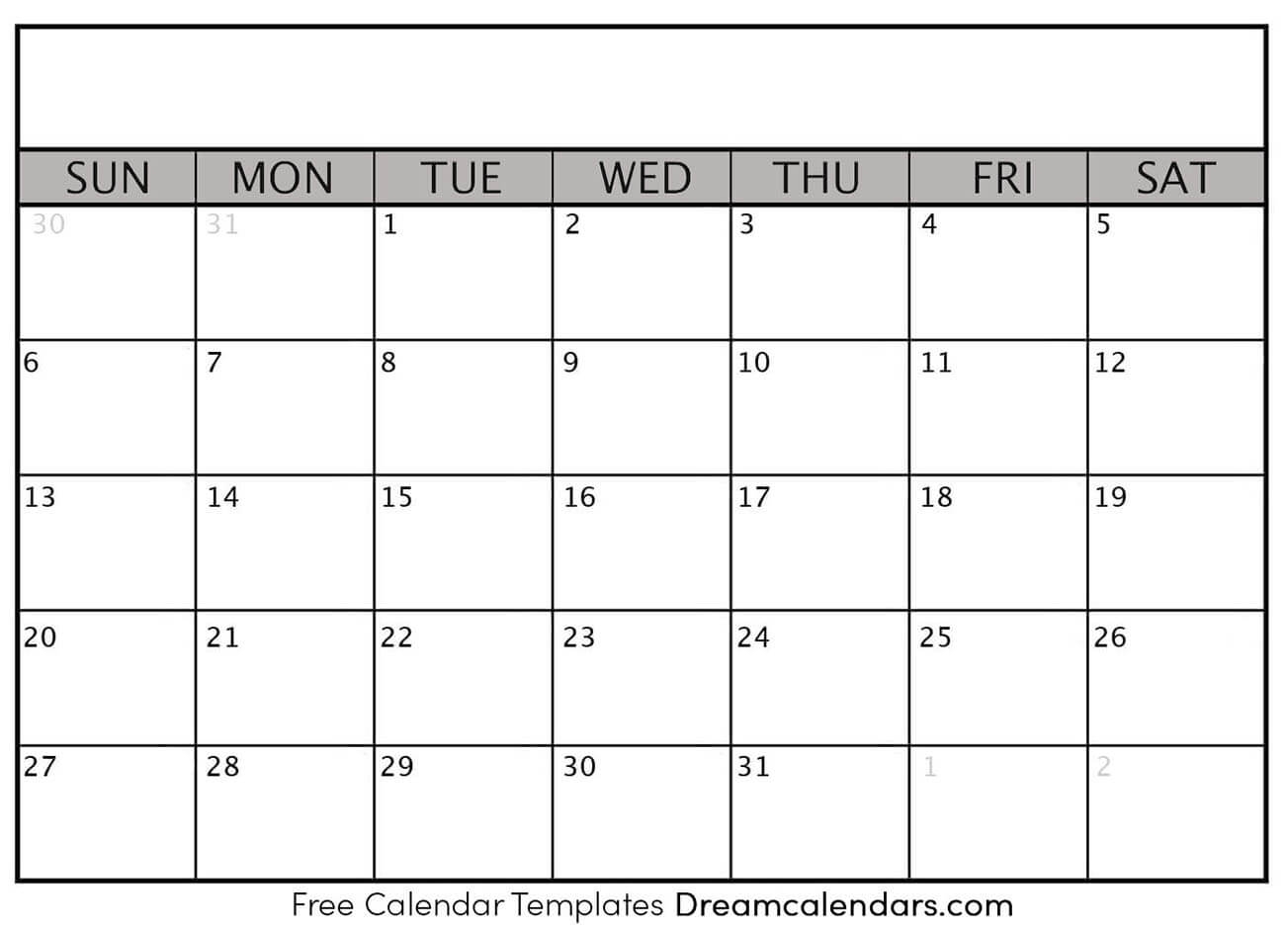 Blank Calendar Printable Blank Calendar 2025