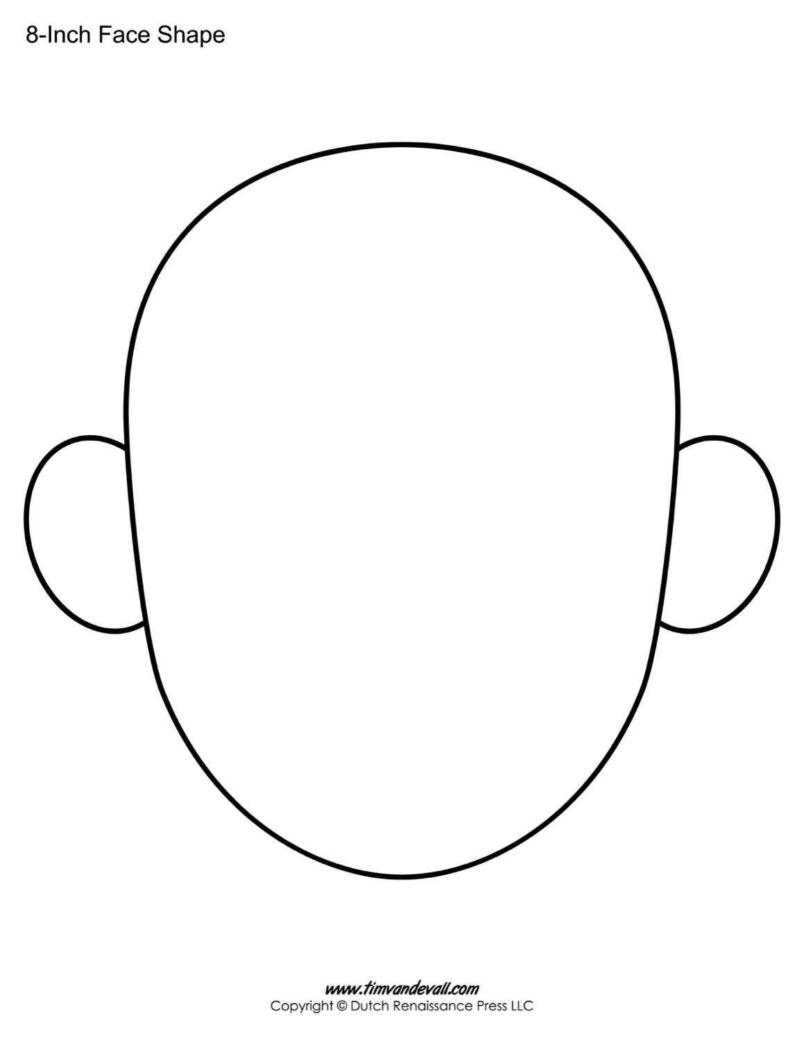 Blank Face Templates Printable Face Shapes For Kids