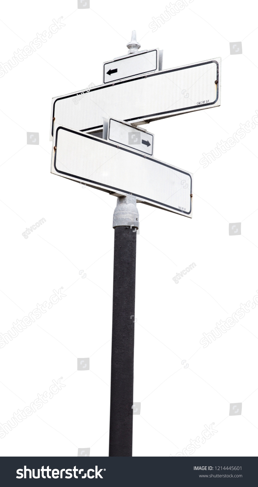 Blank Street Sign San Francisco Isolated Stock Photo 1214445601 Shutterstock