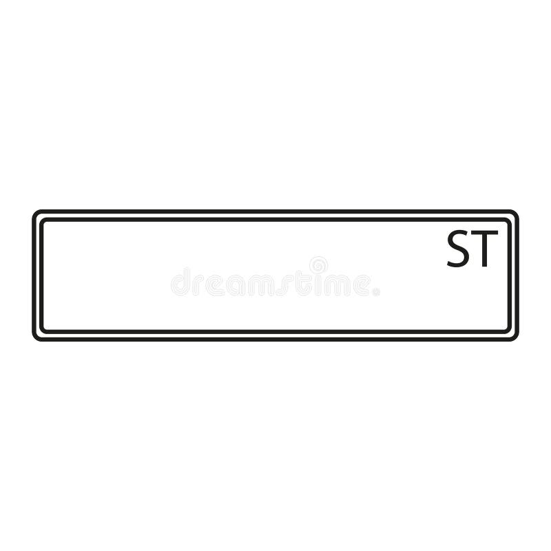 Printable Blank Street Sign Template
