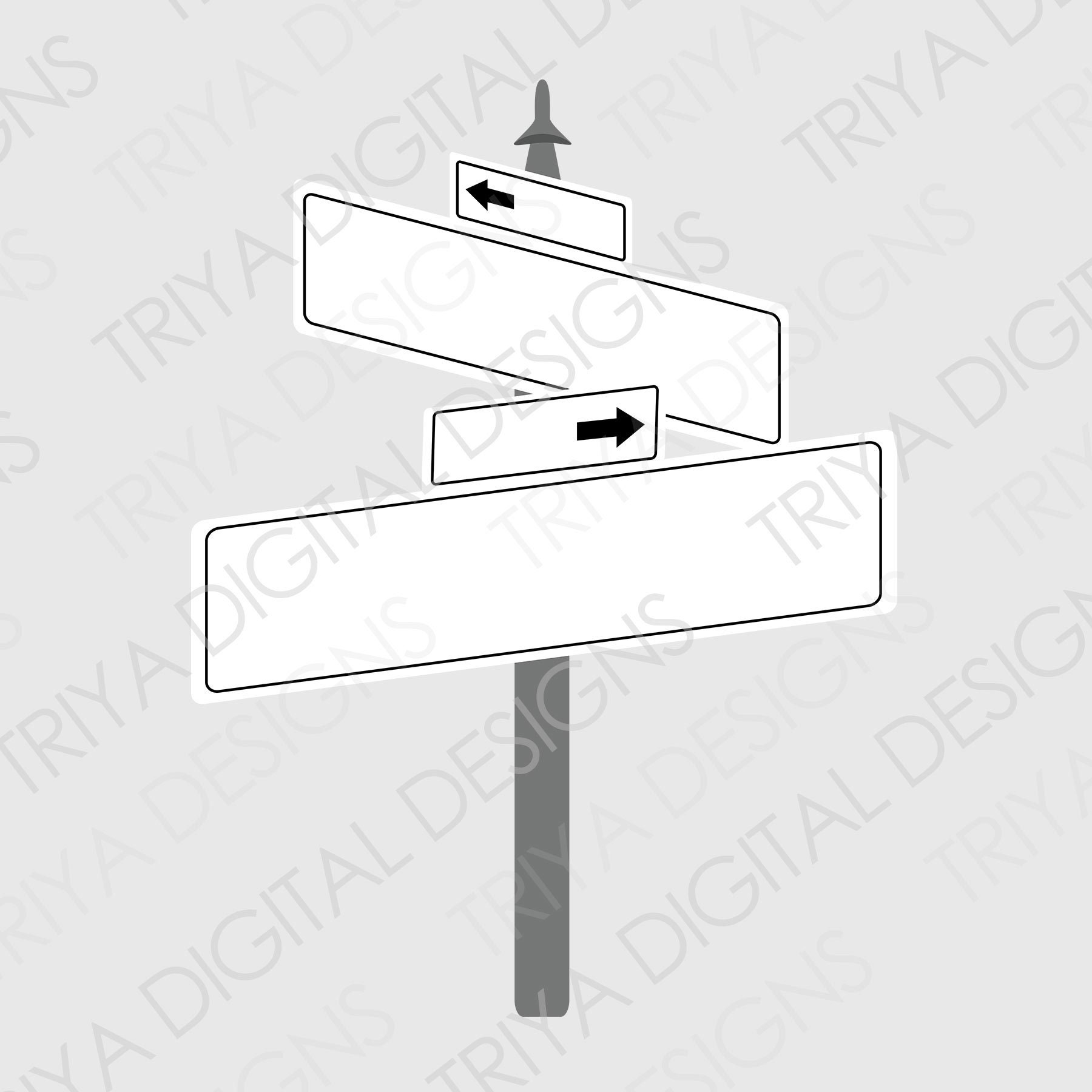 Blank Street Signs SVG Cut Files Black And White Street Signs PNG Print File Traffic Custom Street Name Sign Clipart Digital DOWNLOAD Etsy UK