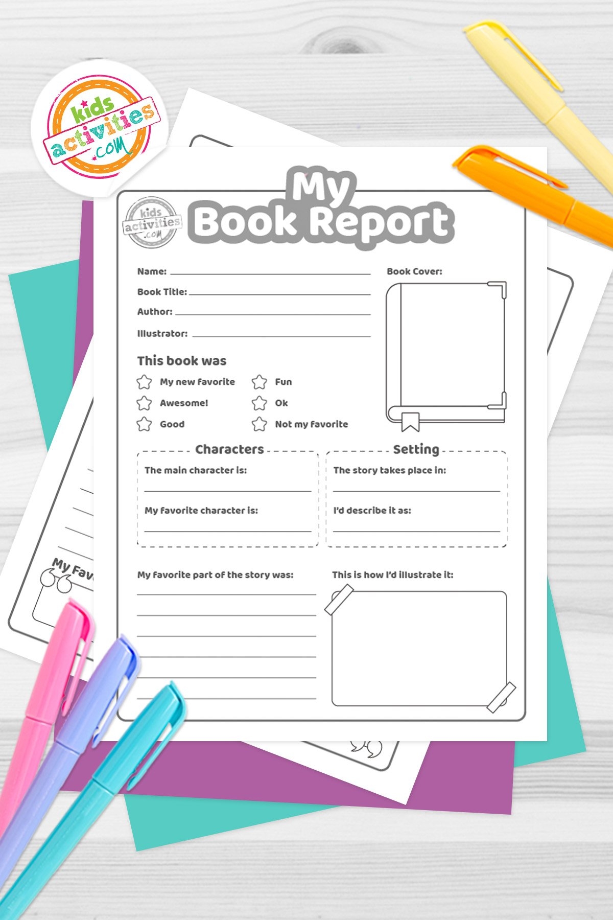 Book Report Template For Avid Readers Kids Activities Blog