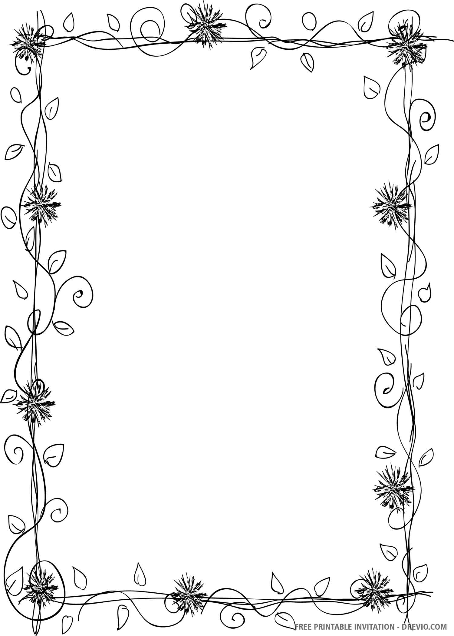Template For Invitations Free Printable