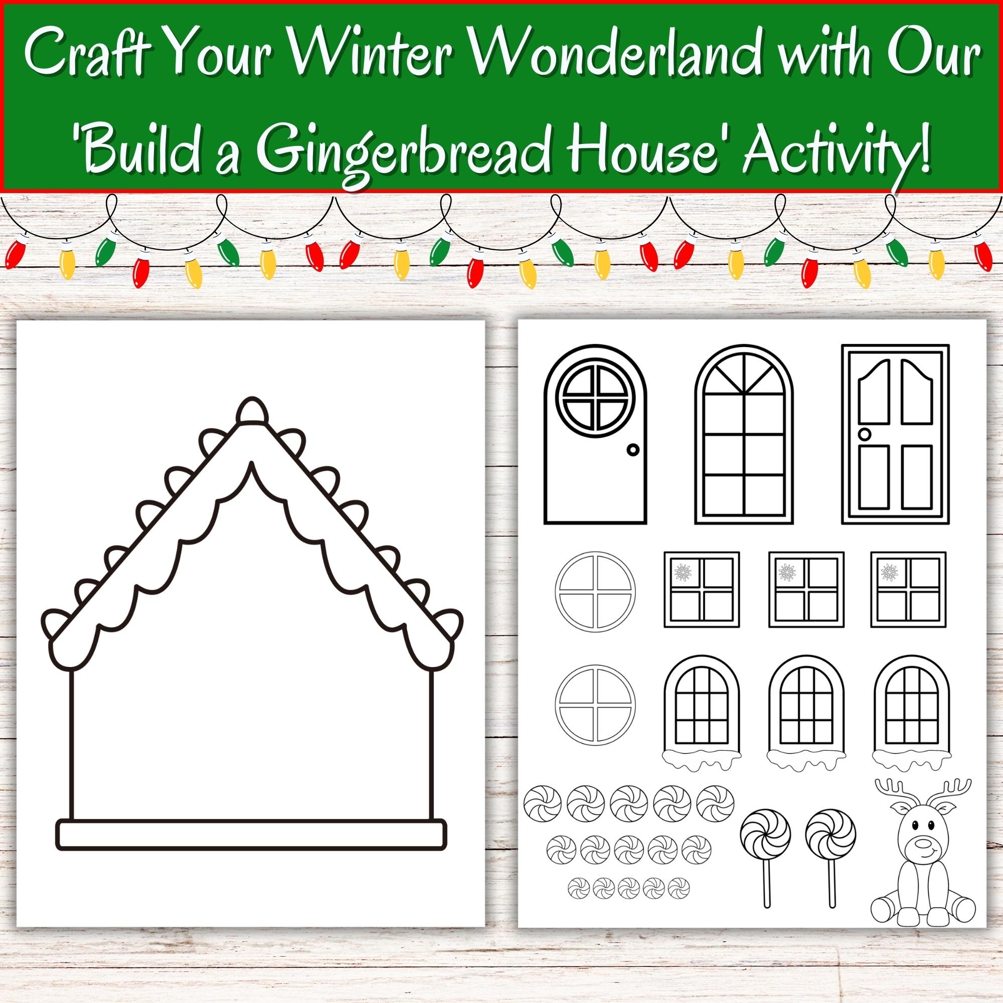 Build A Gingerbread Man House 1 Christmas Coloring Crafts Gingerbread Paper Bag Made By Teachers