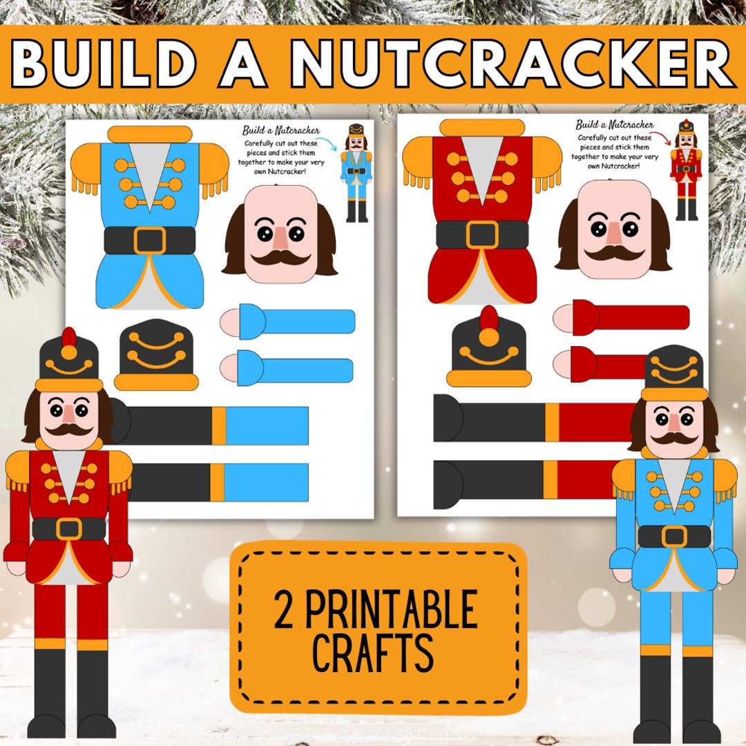 Build A Nutcracker Printable Craft Christmas Activity Chistmas Craft Kids Craft Classroom Activity School Craft Etsy