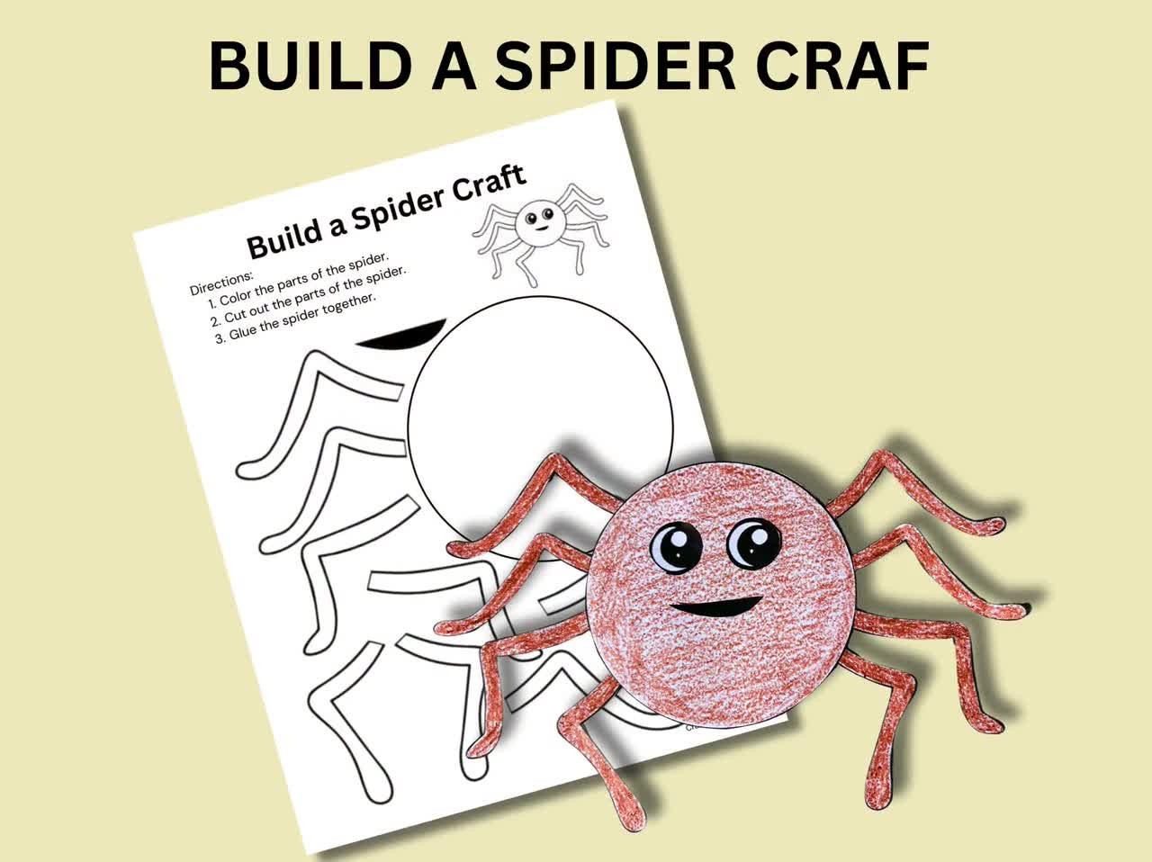 Free Printable Spider Craft Template