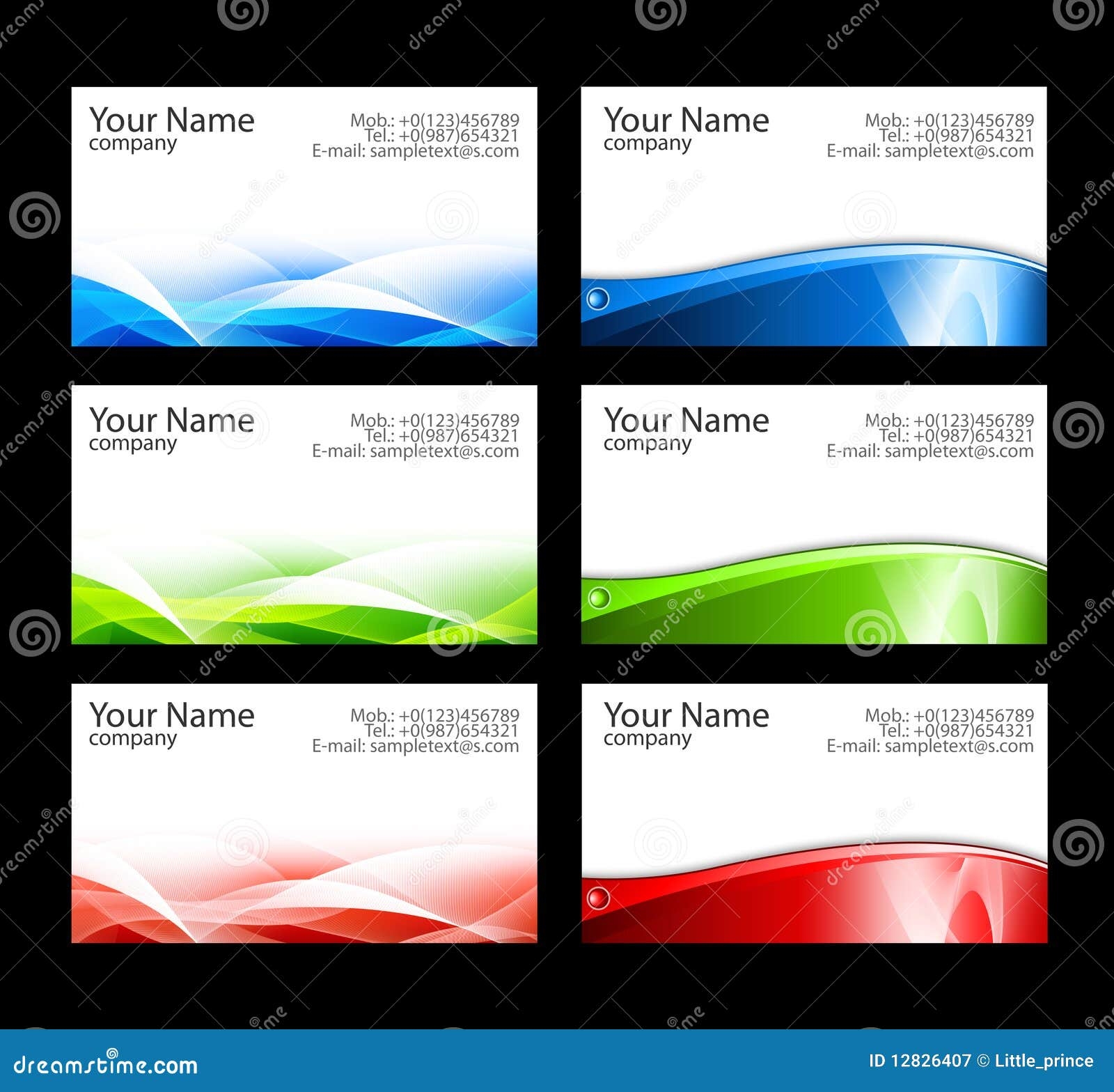 Business Cards Templates Stock Illustration Illustration Of Graphic 12826407