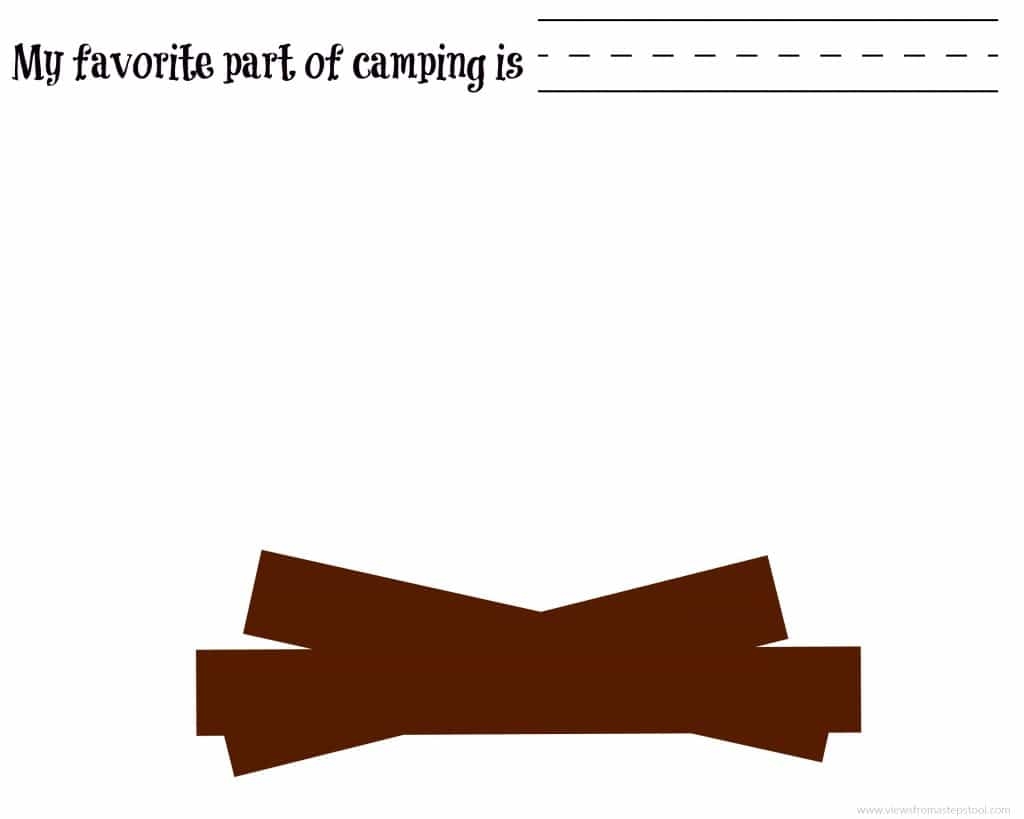 Campfire Handprint Art With FREE Printable Template 
