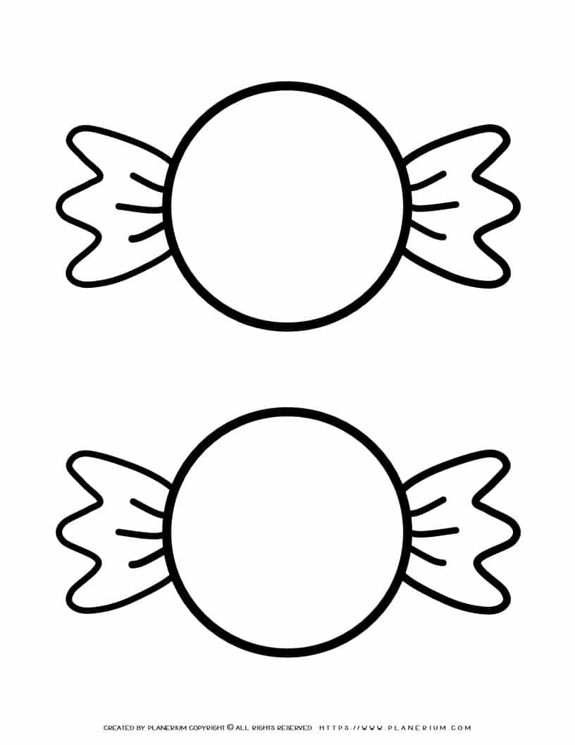 Candy Template Two Round Candies Planerium