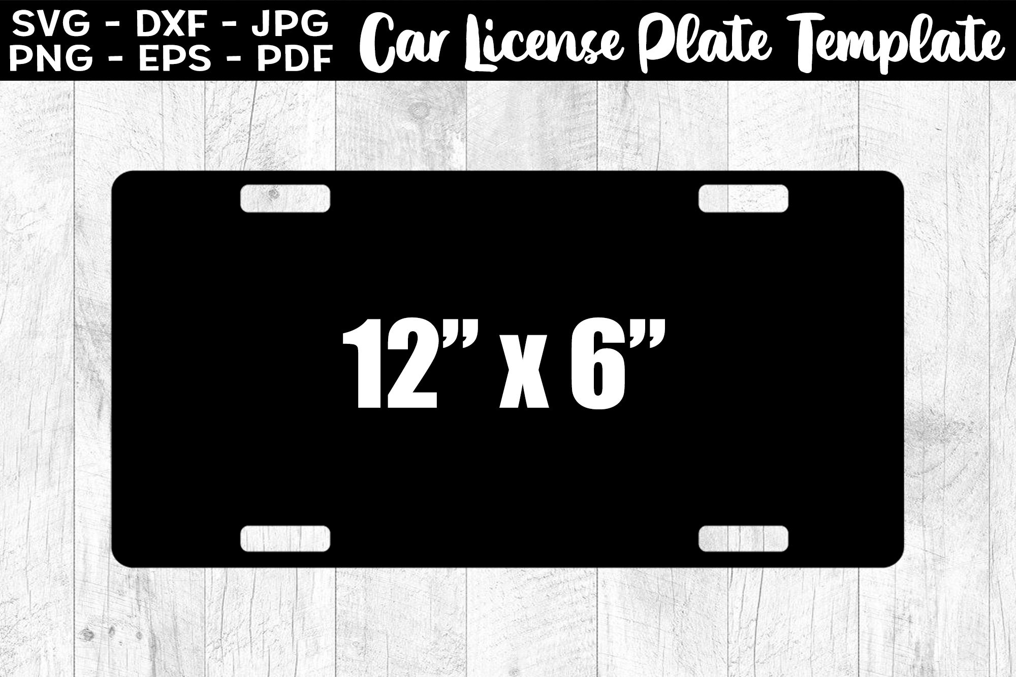 Editable Printable License Plate Template