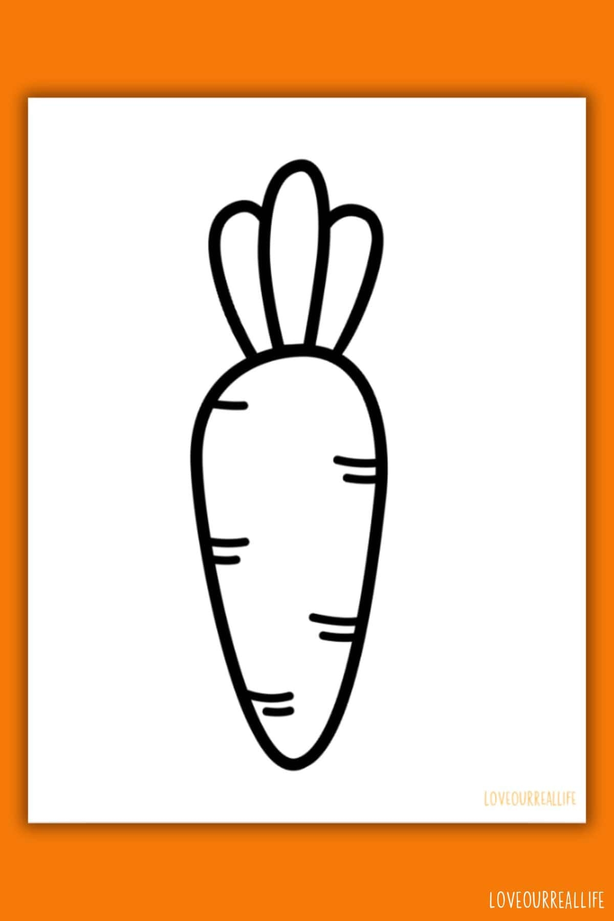 Carrot Template Free Printable For Easter Crafts Love Our Real Life