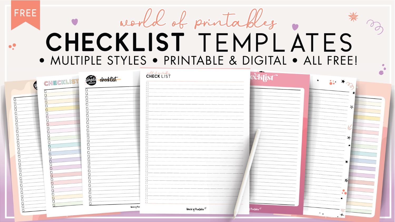 Checklist Templates World Of Printables