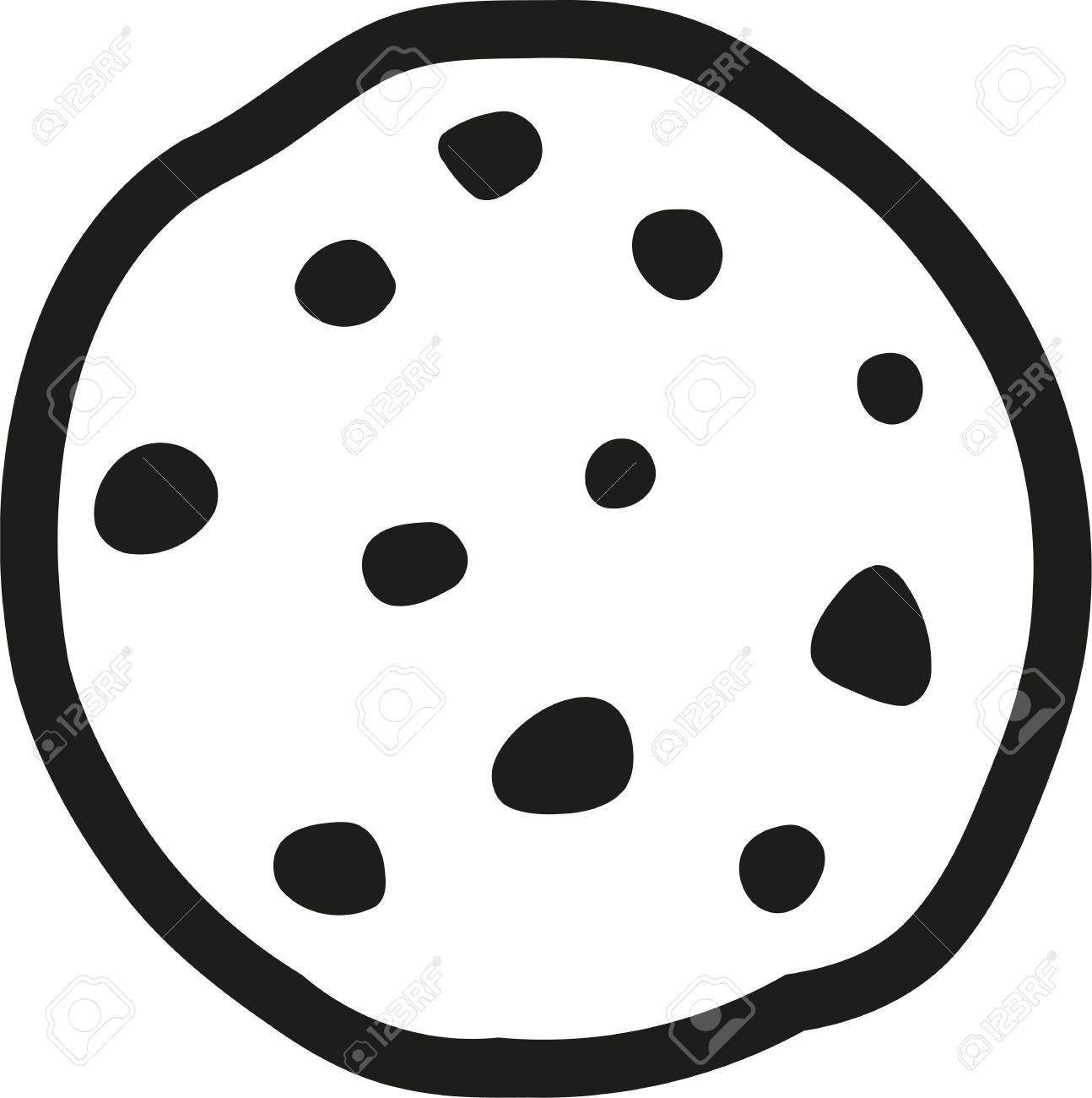 Chocolate Chip Cookie Outline Royalty Free SVG Cliparts Vectors And Stock Illustration Image 59635836 