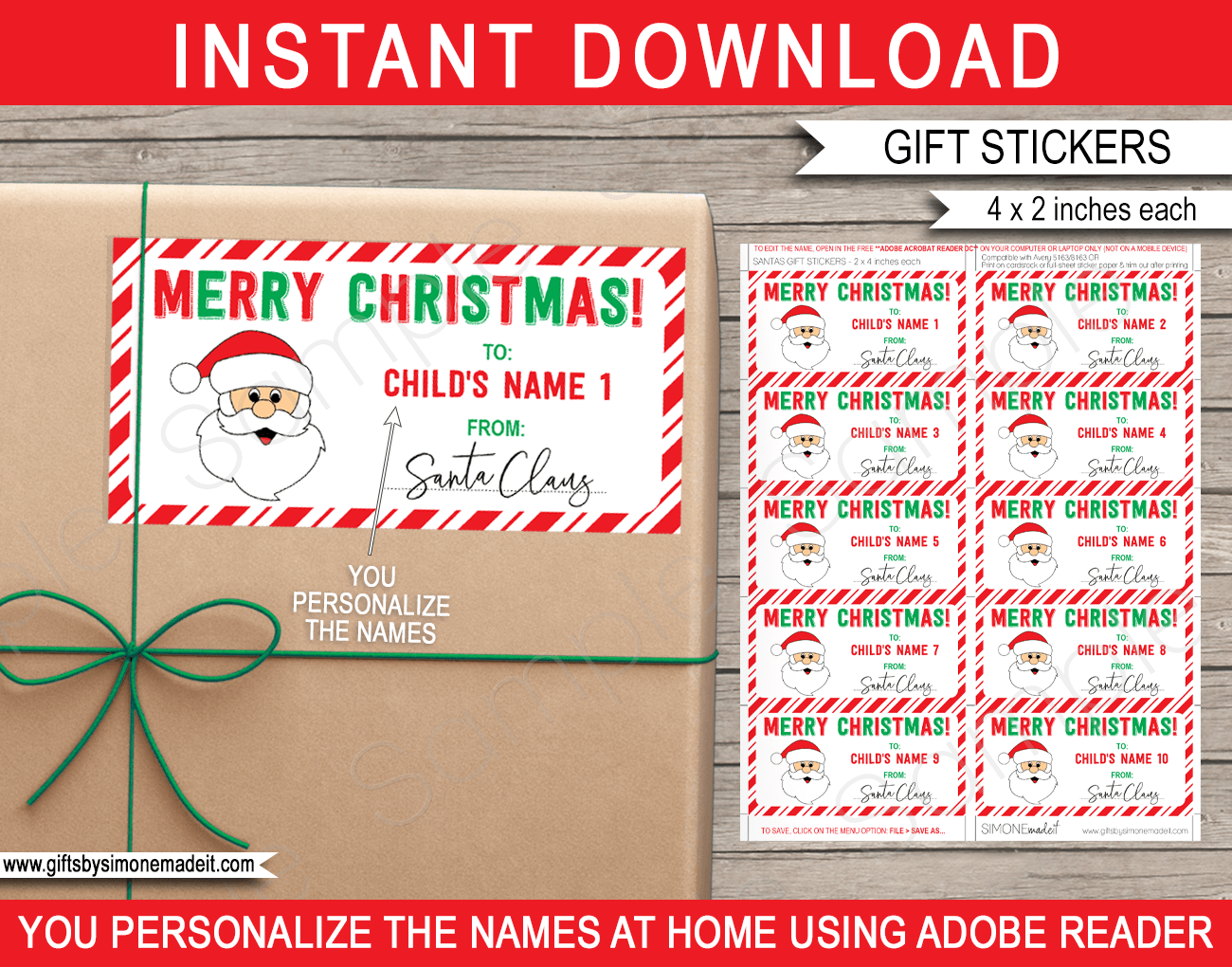 Free Printable Christmas Label Template