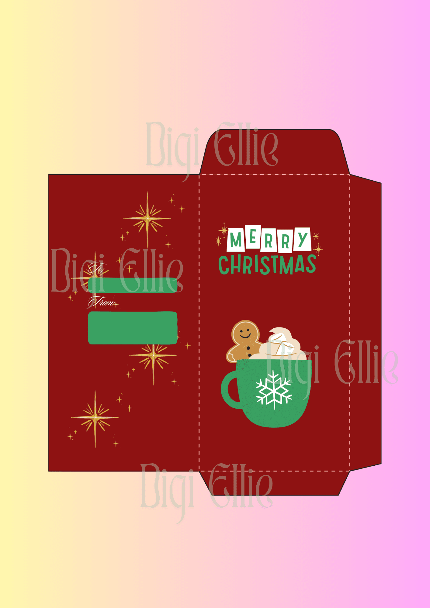 Christmas Money Envelope A By Digi ellie Raket PH