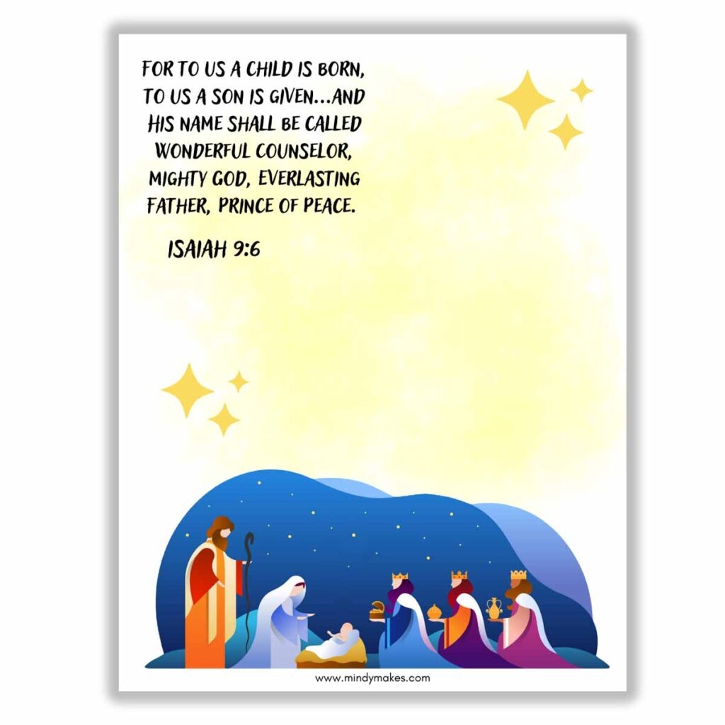Christmas Nativity Handprint Art Free Printable MindyMakes