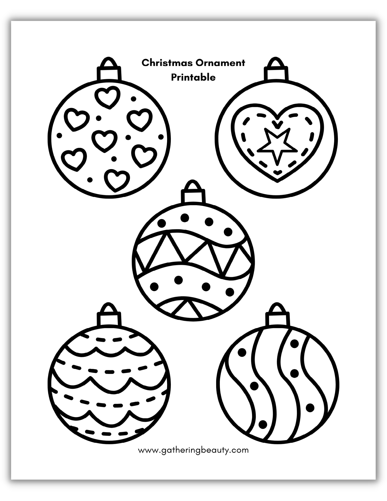 Ornament Printable Template