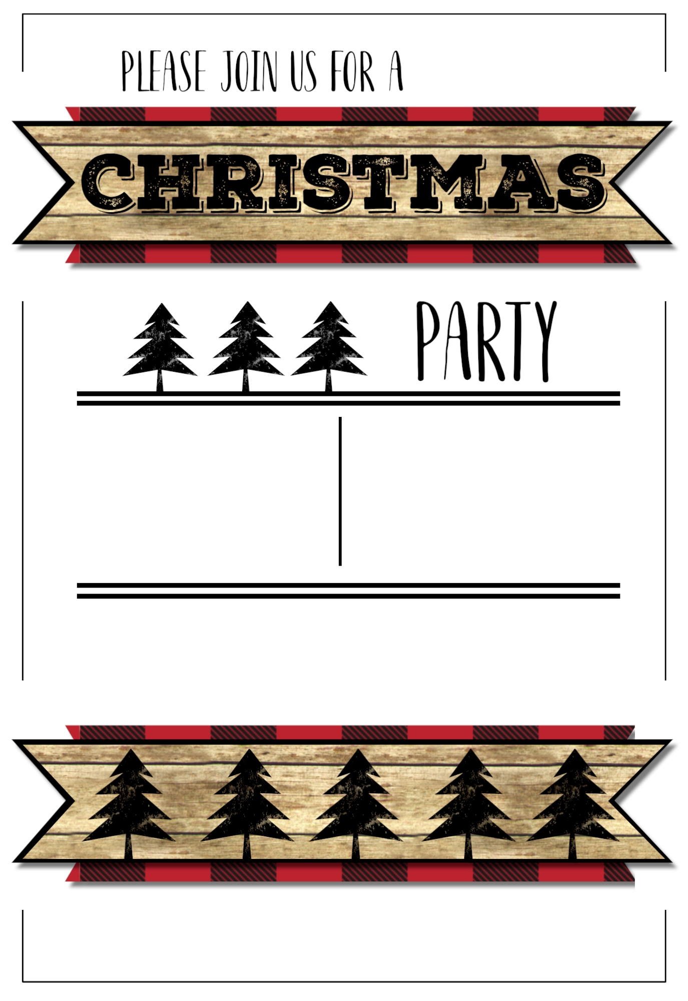Christmas Invitation Template Printable Free