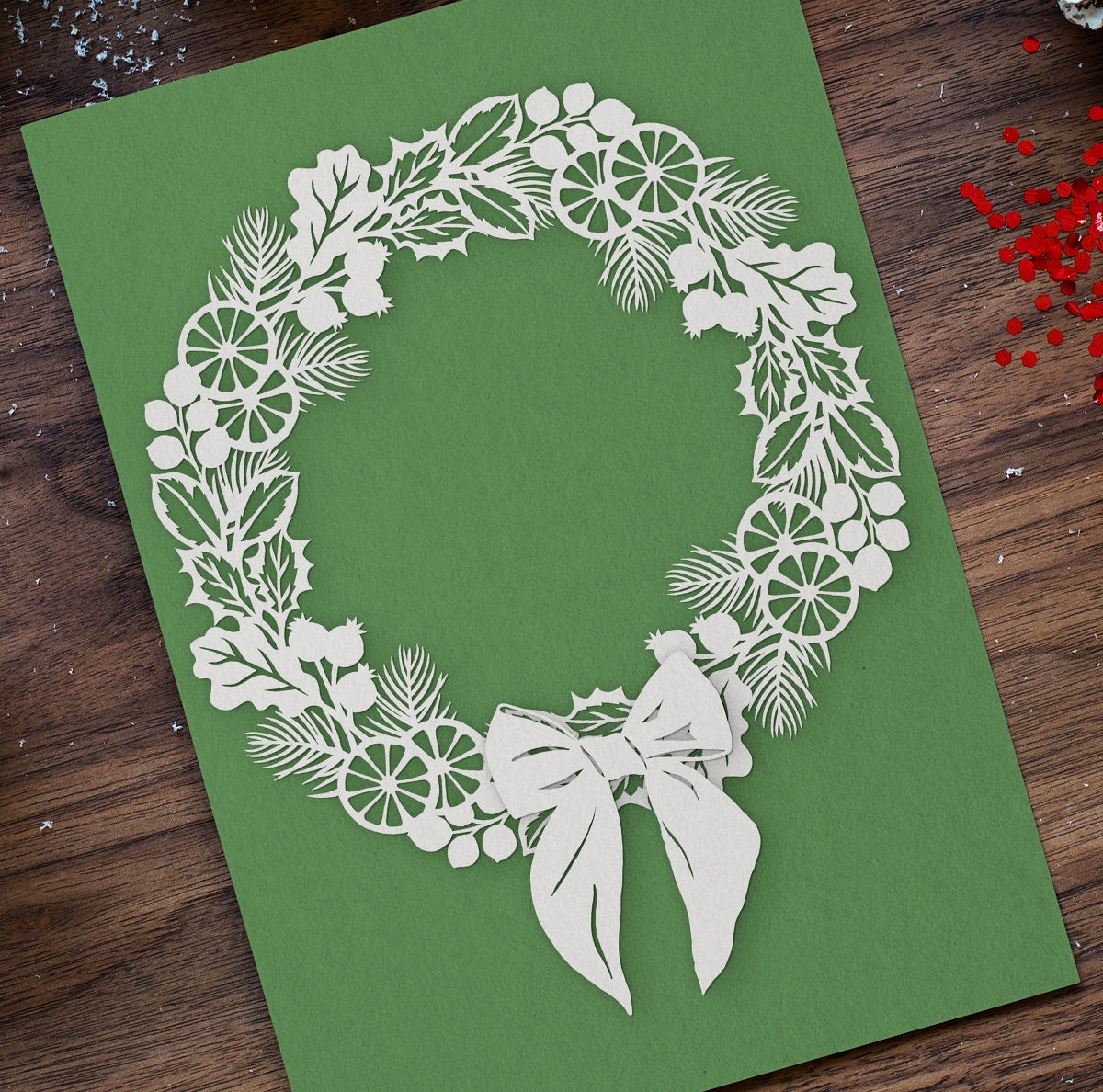 Cut Out Wreath Template Printable