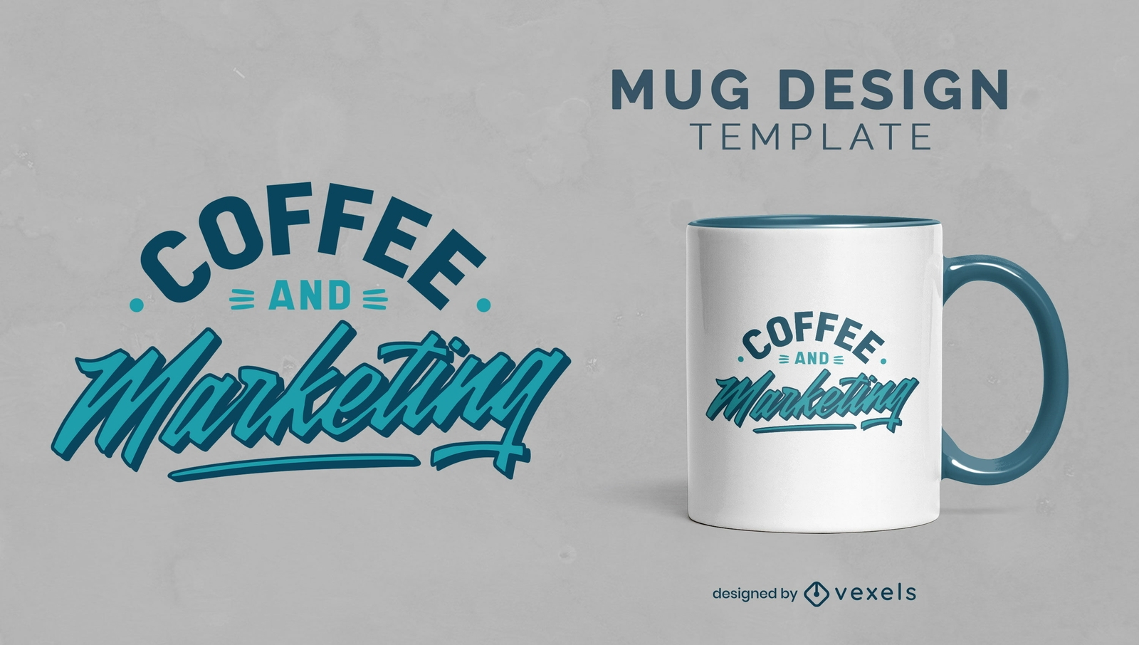 Coffee And Marketing Job Mug Template Vector Download