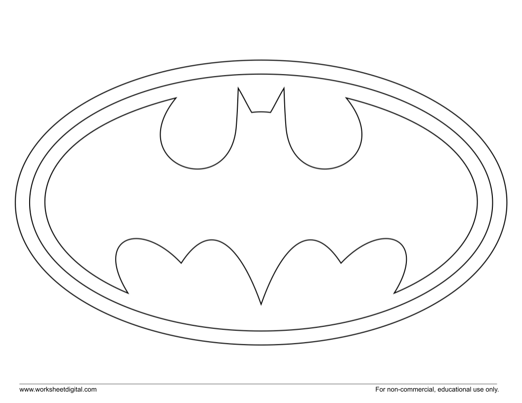Coloring Page Batman Logo Worksheet Digital 1 Teacher Made Resources
