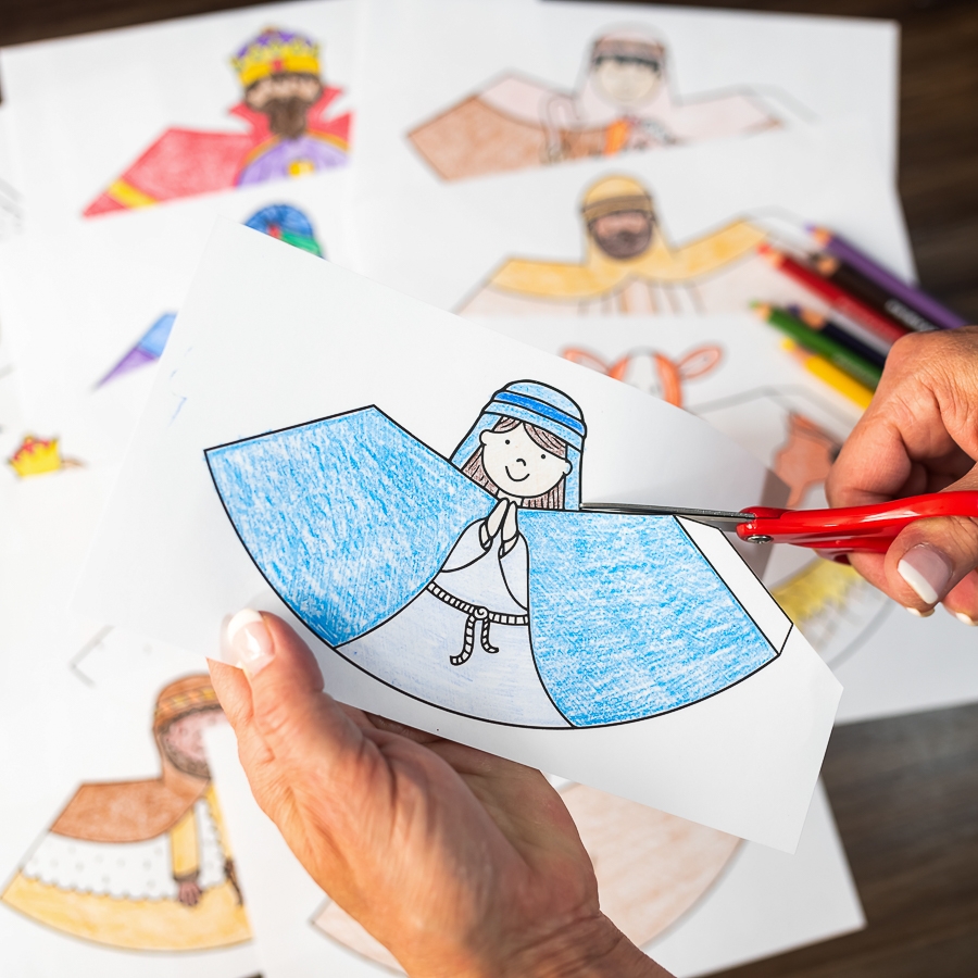 Colour In Nativity Printable Christmas Craft For Kids