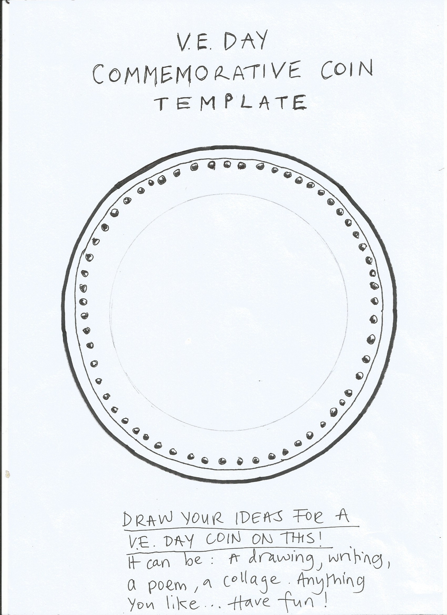 Commemorative Coin Template WW2 In Brighton Hove